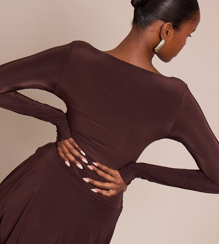 Slinky Trim Belt Detail Shift Mini Dress