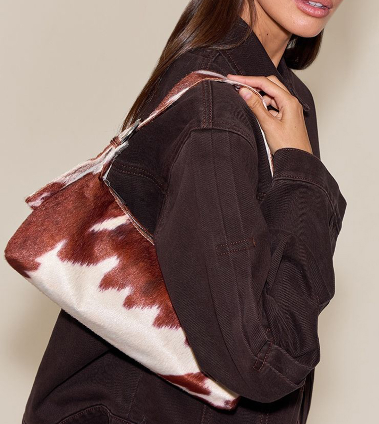 Cow Pony Hair Adjustable Shoulder Bag