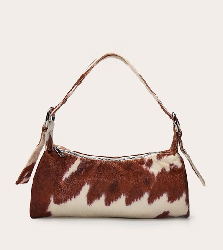 Cow Pony Hair Adjustable Shoulder Bag