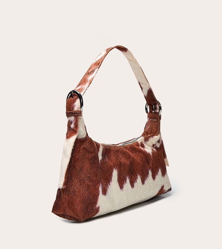 Cow Pony Hair Adjustable Shoulder Bag
