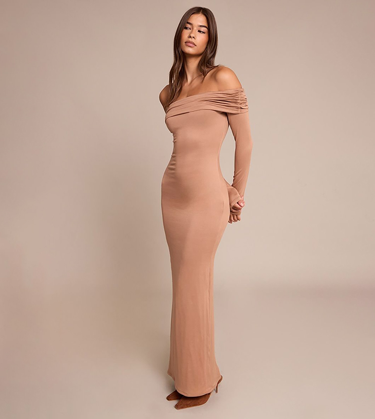 Soft Touch Jersey Bardot Maxi Dress