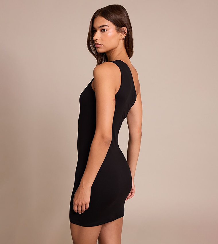 Soft Touch Jersey One Shoulder Bodycon Mini Dress