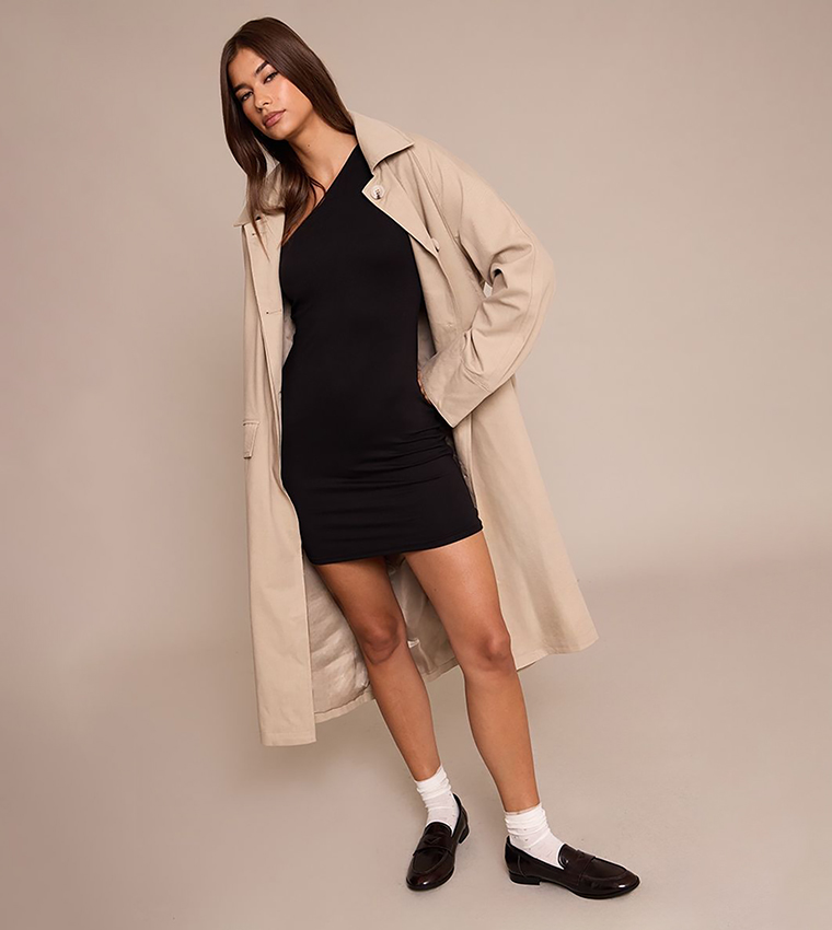 Soft Touch Jersey One Shoulder Bodycon Mini Dress