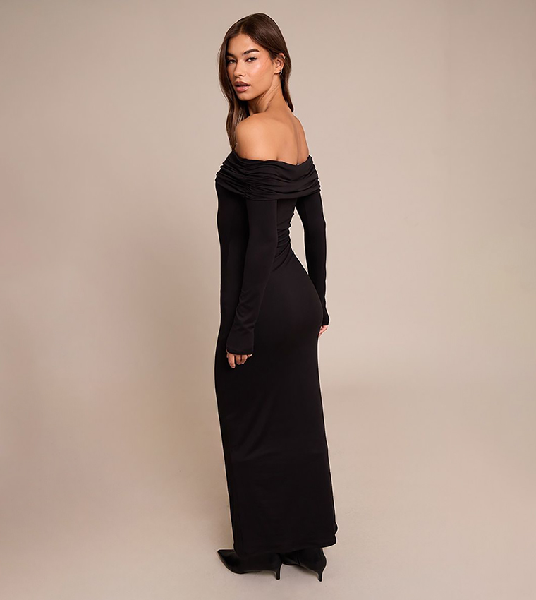 فستان ماكسي ناعم جيرسيه 