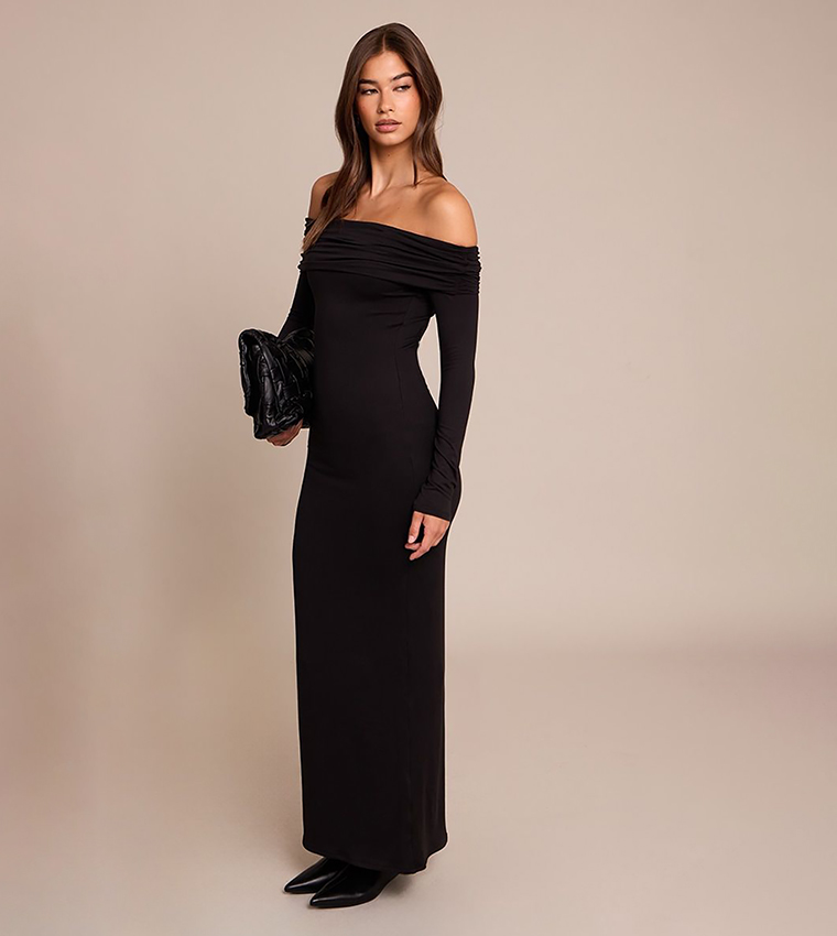 فستان ماكسي ناعم جيرسيه 