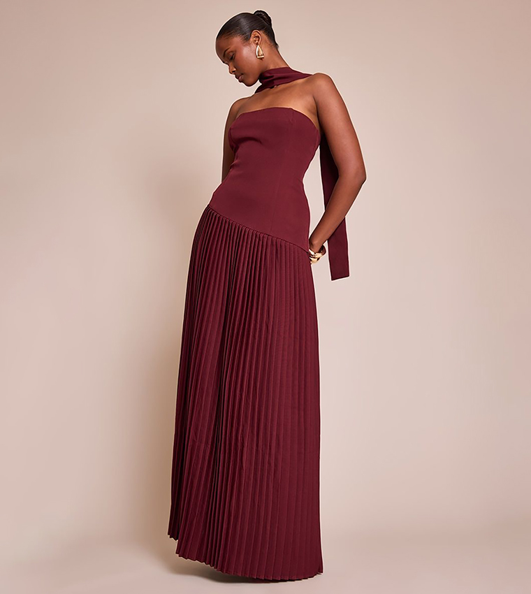 فستان ماكسي بكسرات