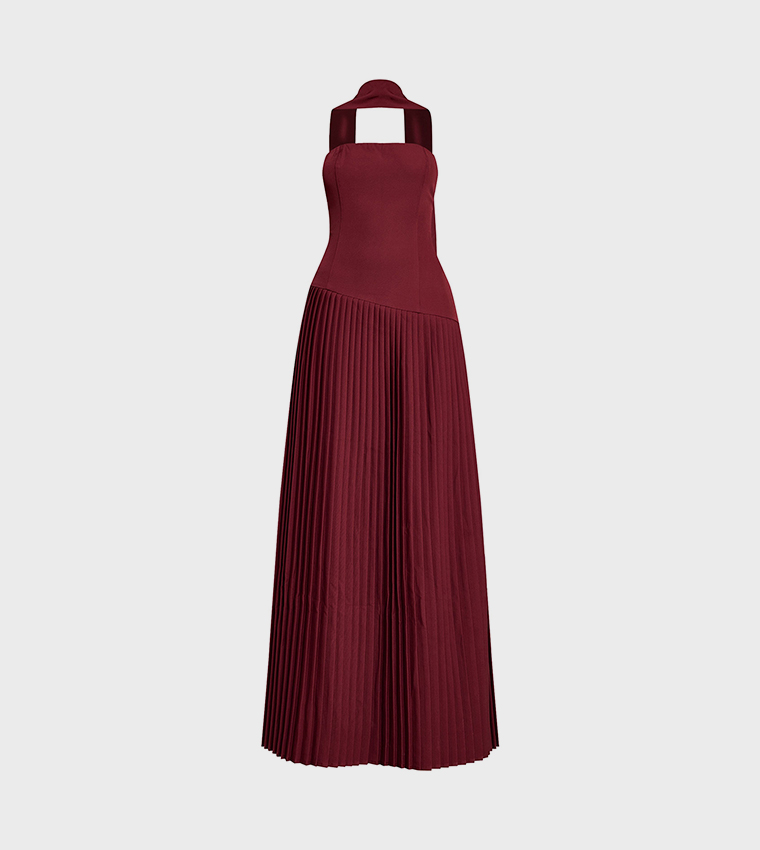 فستان ماكسي بكسرات