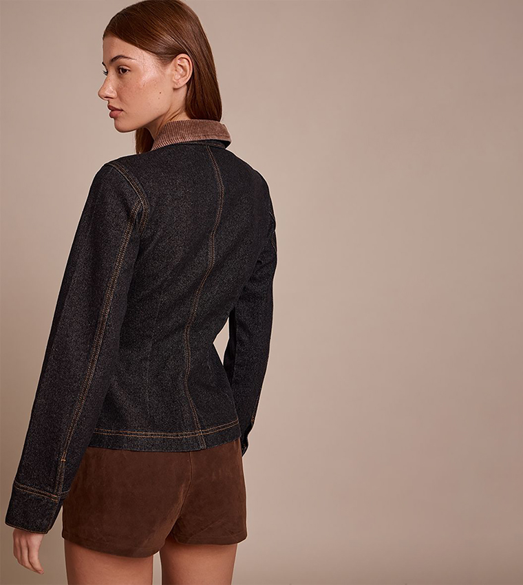 Raw Cinched Denim Jacket