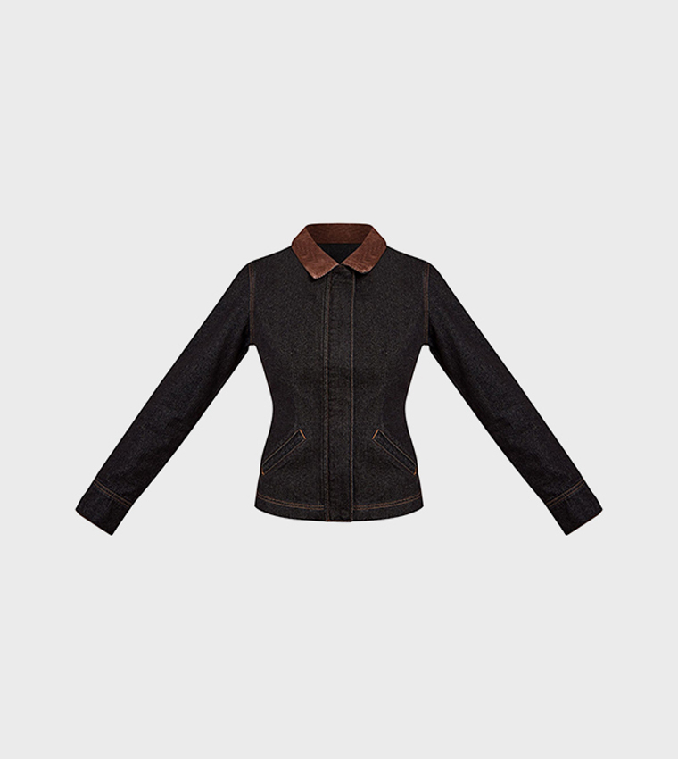 Raw Cinched Denim Jacket