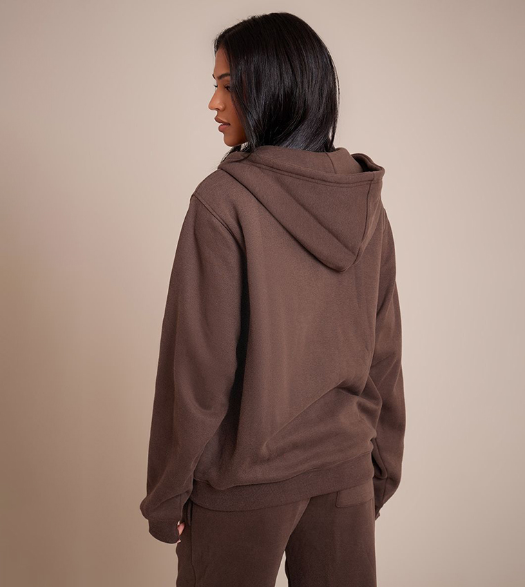 Tall Marl Zip-Through Hooded Jacket
