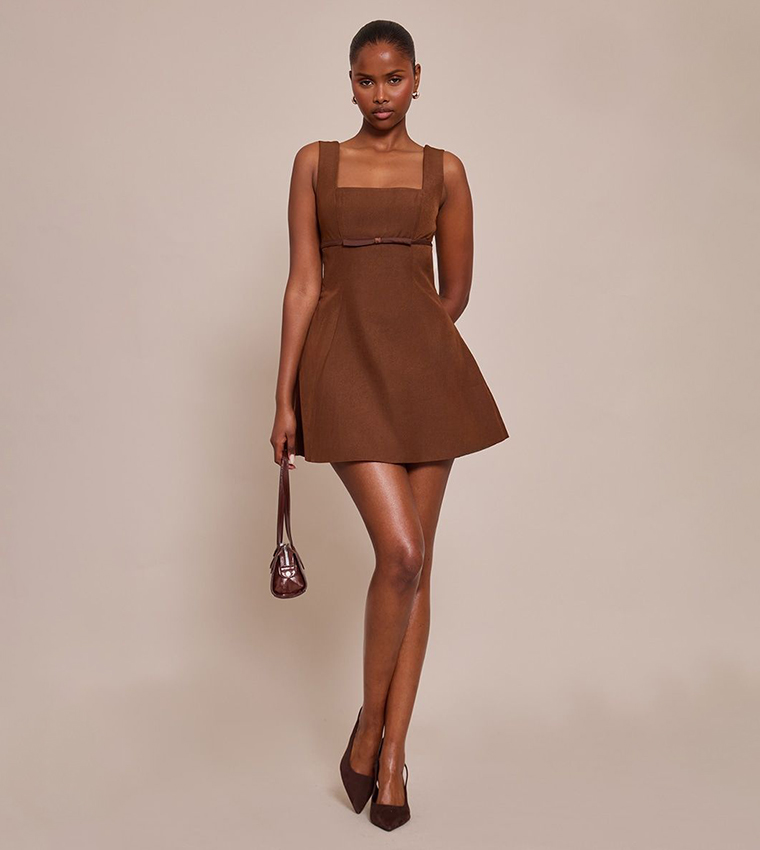 Premium Belt Detail Shift Mini Dress