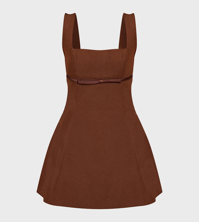 Premium Belt Detail Shift Mini Dress