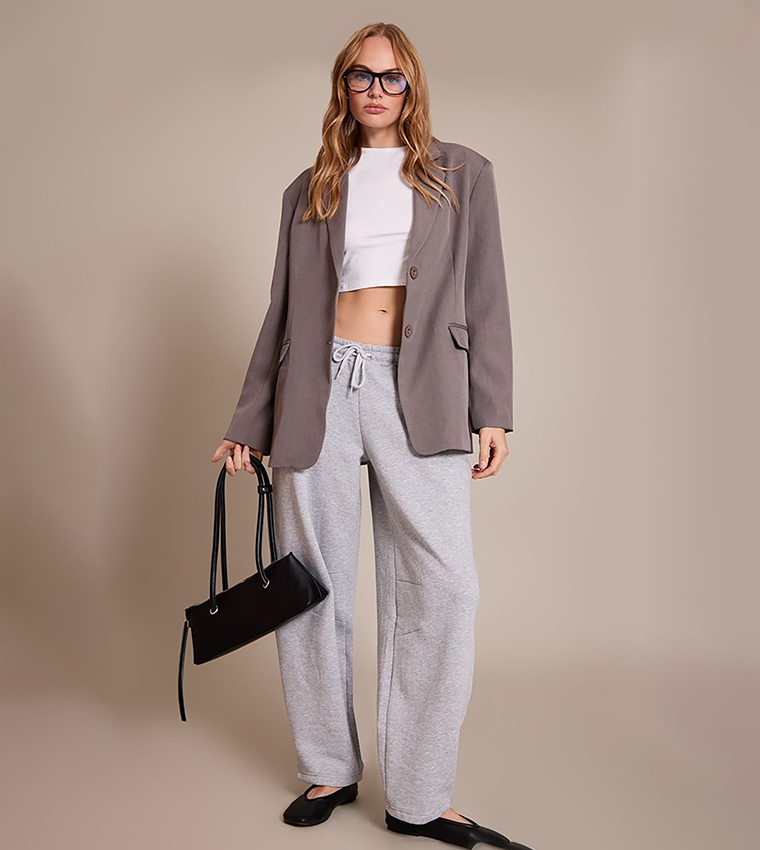 Solid Oversized Blazer