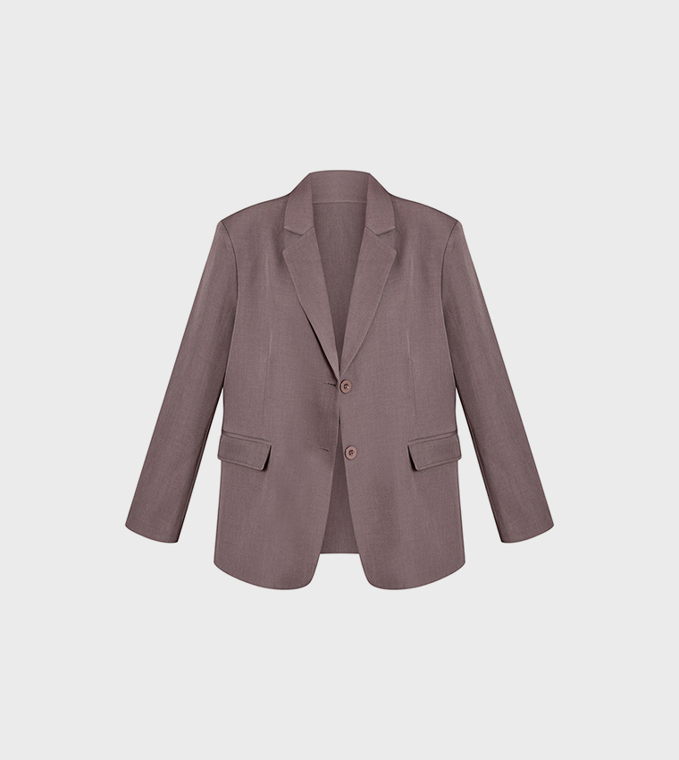 Solid Oversized Blazer