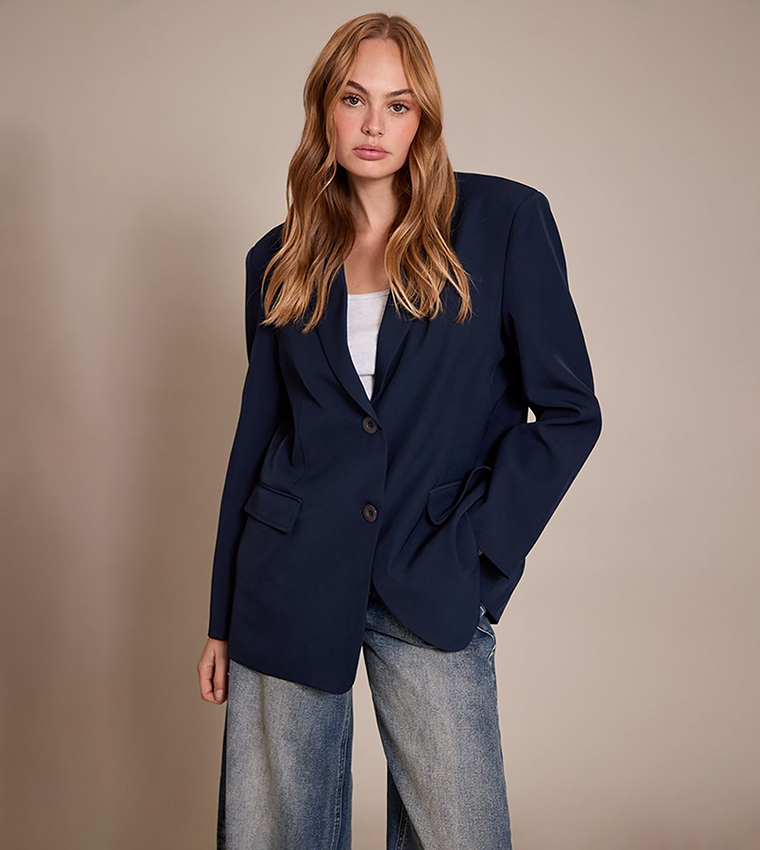 Solid Oversized Blazer