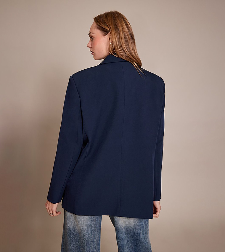 Solid Oversized Blazer
