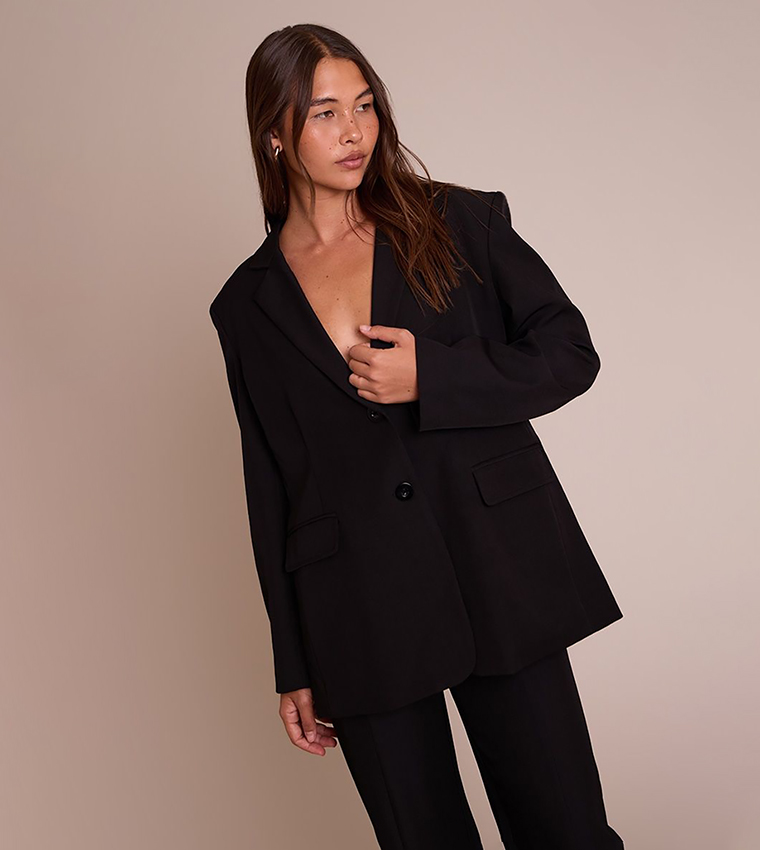 Solid Oversized Blazer
