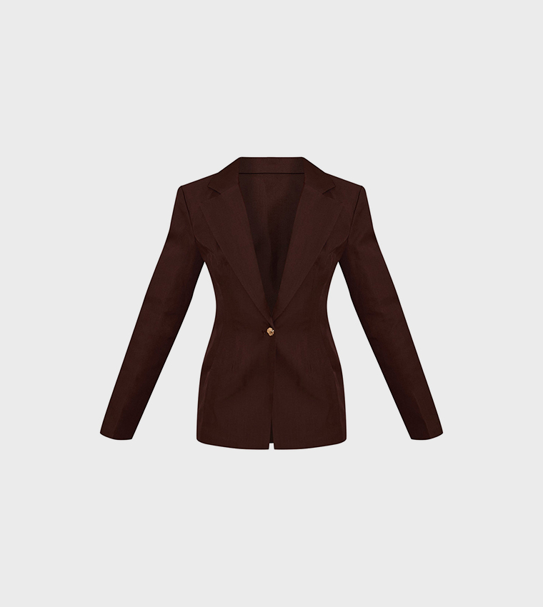 Solid Cinch Hip Blazer