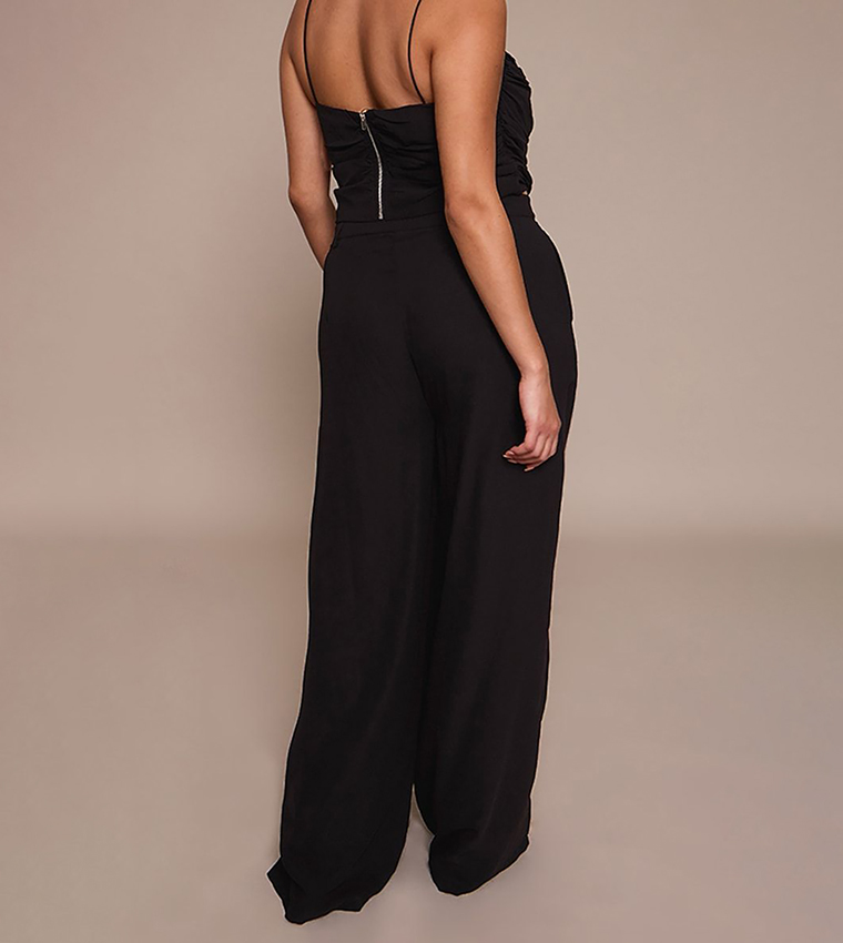 Curve Chiffon High Waist Wide Leg Trousers