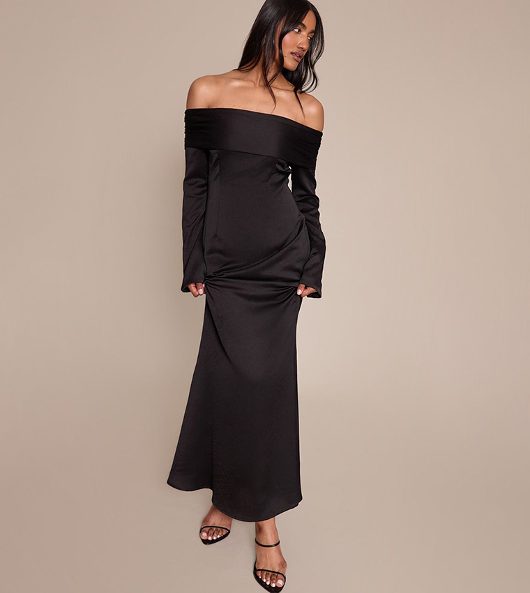 فستان ماكسي كم طويل 