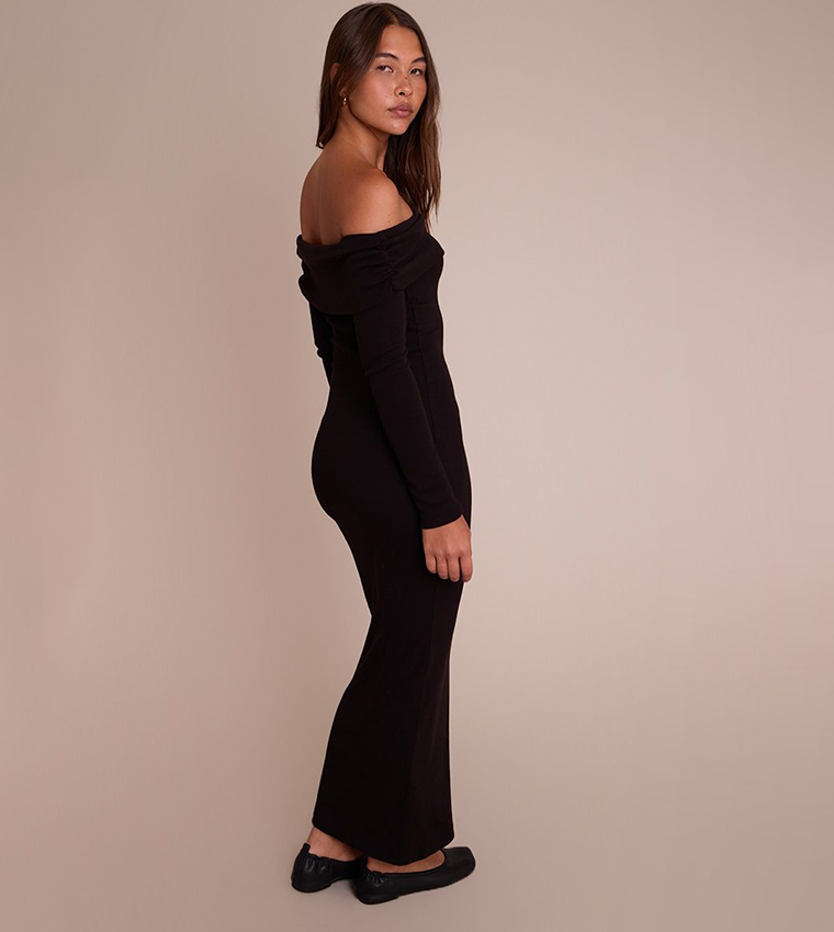 فستان ماكسي مرن كم طويل