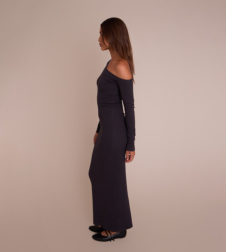 فستان ماكسي مرن كم طويل 