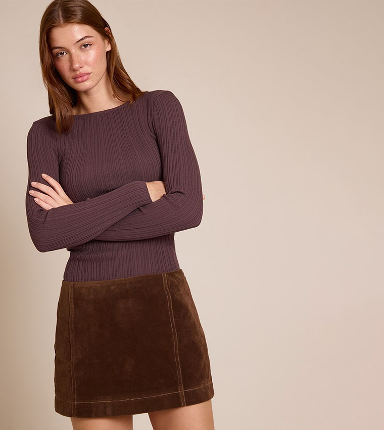 تنورة ميني شامواه صناعي 