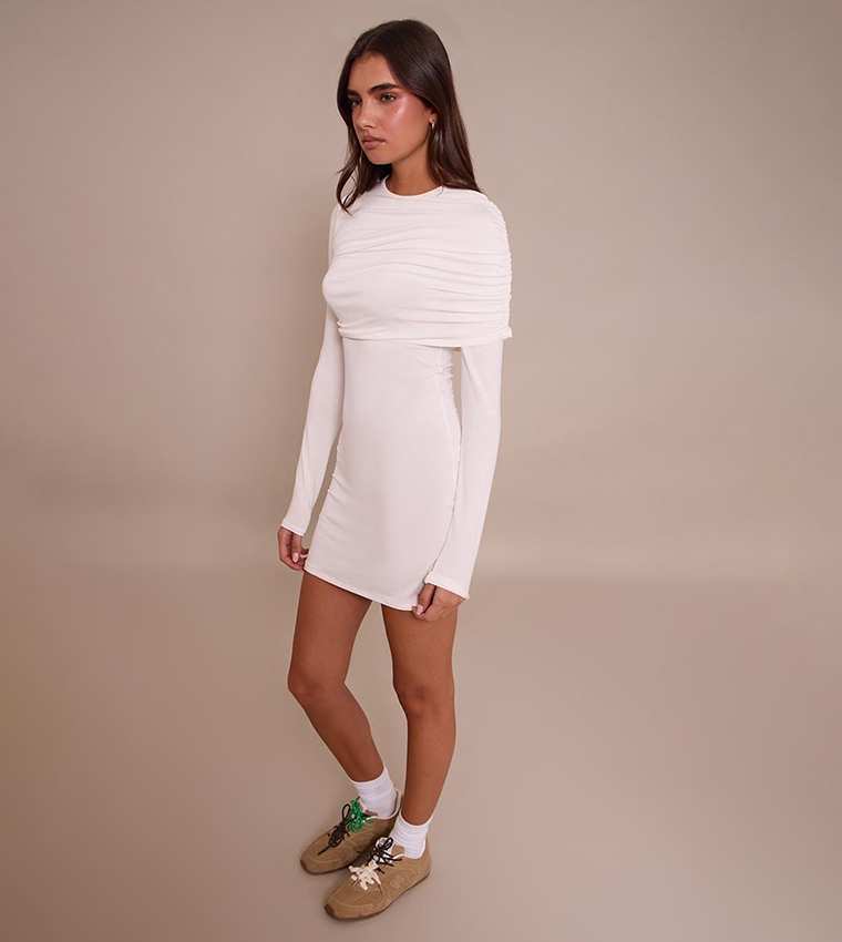 فستان ميني ضيق جيرسيه كم طويل 