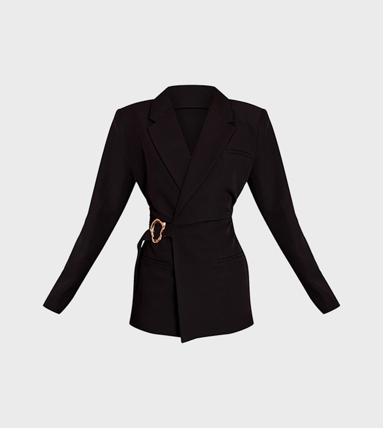 Belted Trim Detail Blazer