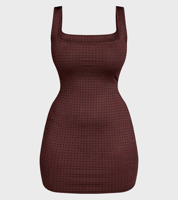 Shape Hotfix Mini Dress