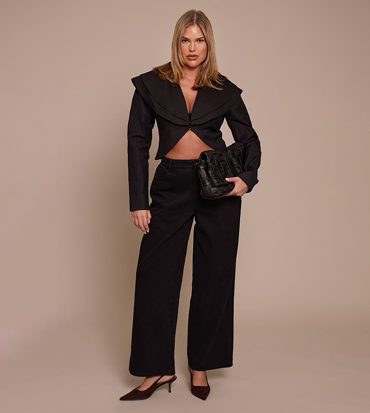 Shape Cropped Deep Collar Blazer