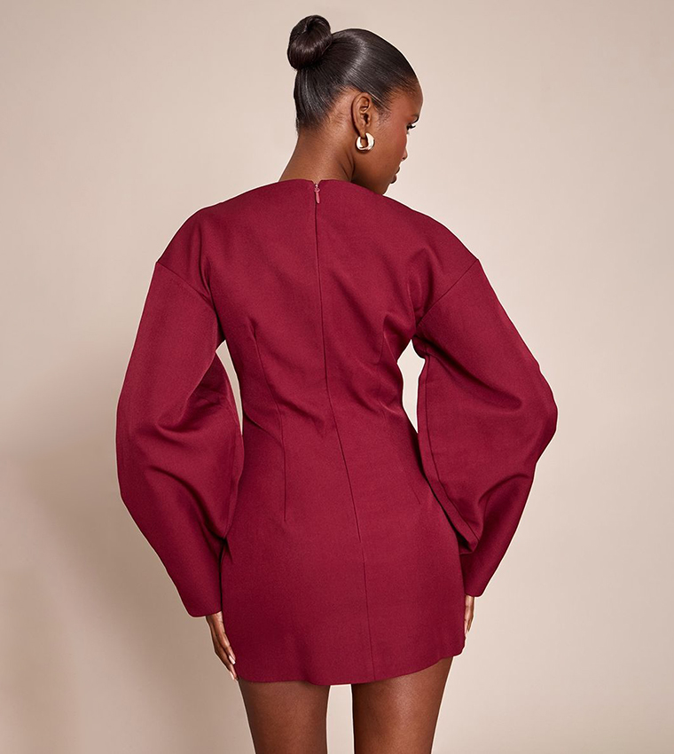 فستان ميني بليزر بخصر مزموم 