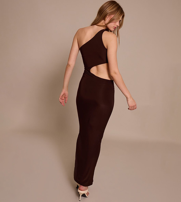 Slinky Cut-Out Bodycon Maxi Dress