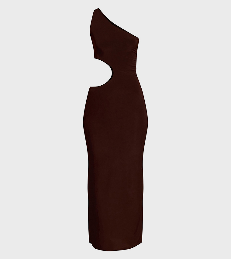 Slinky Cut-Out Bodycon Maxi Dress