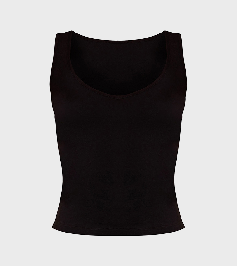 Soft Plunge Sleeveless Top