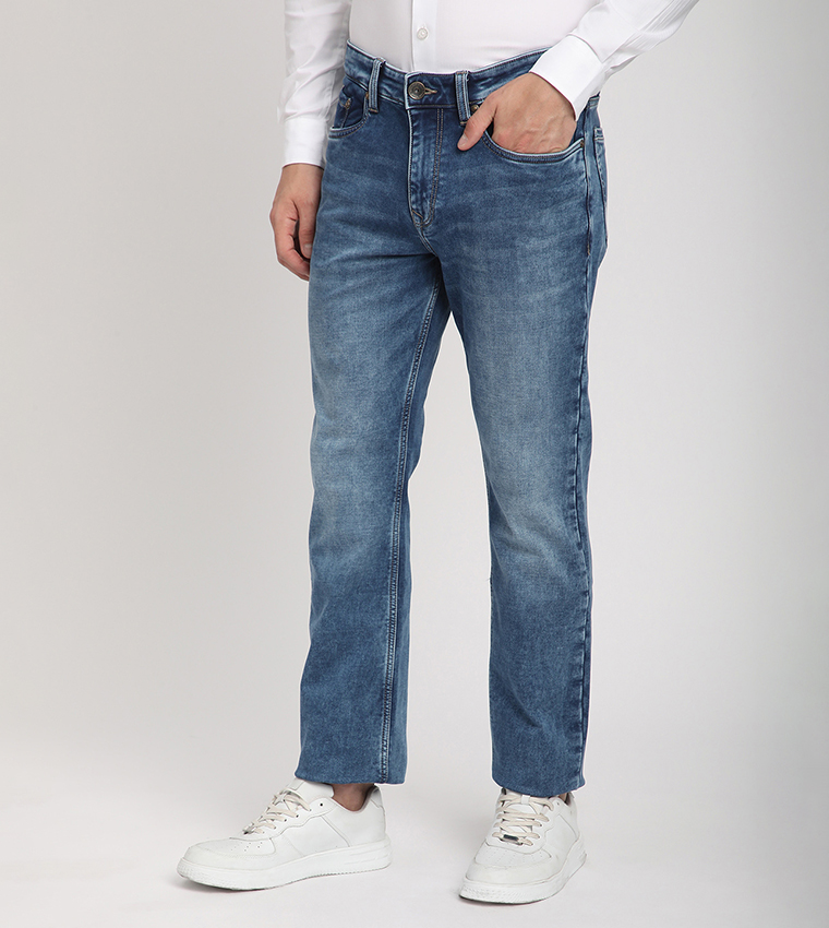 Faded Straight Fit Jeans