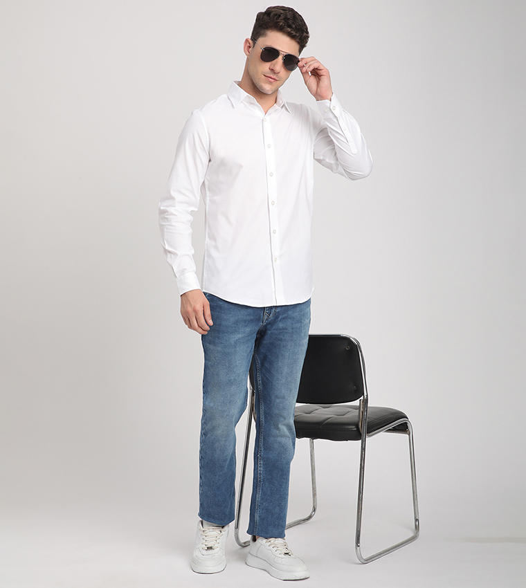 Faded Straight Fit Jeans