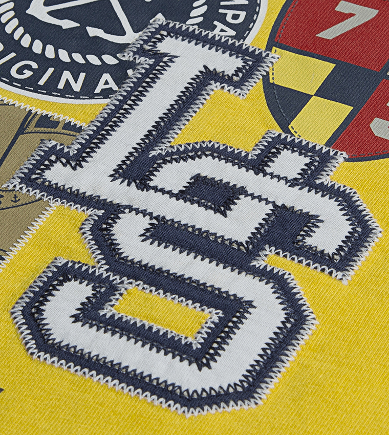 Sailing Patch Detail Crew Neck T-Shirt