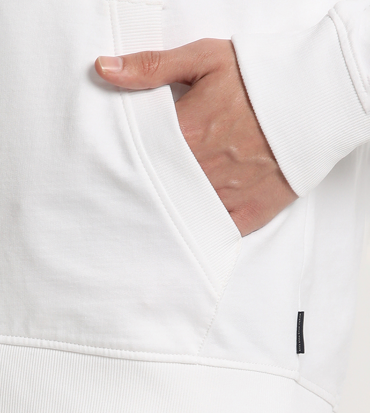 Logo Embroidered Zippered Hoodie Jacket
