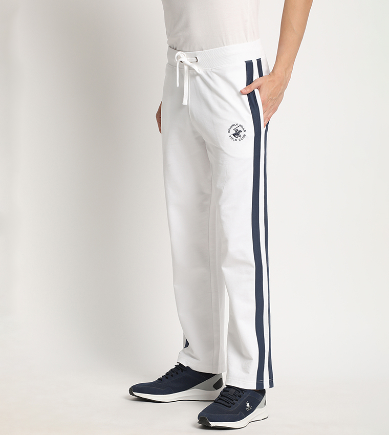 Logo Embroidered Drawstring Waist Track Pants