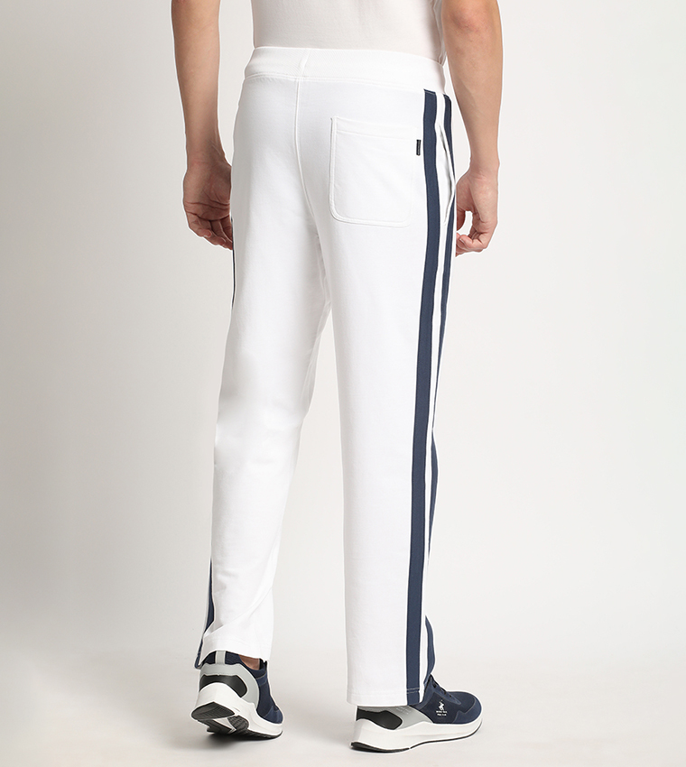 Logo Embroidered Drawstring Waist Track Pants