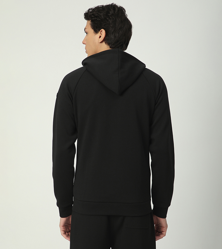 Logo Printed Long Sleeves Hooded Jacket