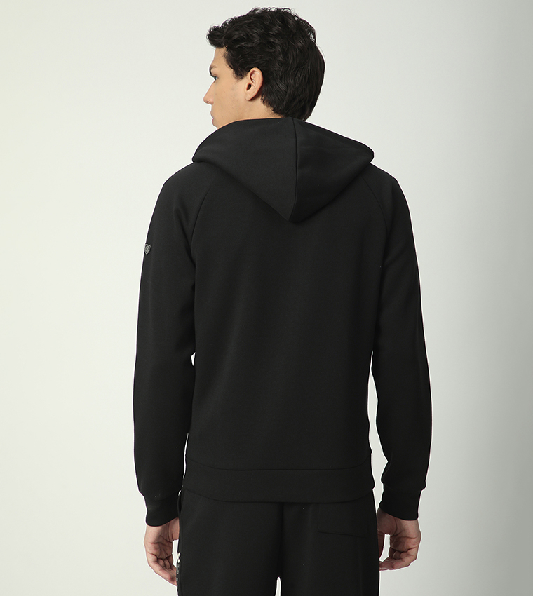 Logo Printed Long Sleeves Hooded Jacket