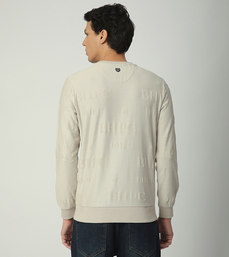 Monogram Patterned Long Sleeves Sweatshirt