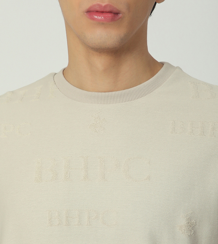 Monogram Patterned Long Sleeves Sweatshirt