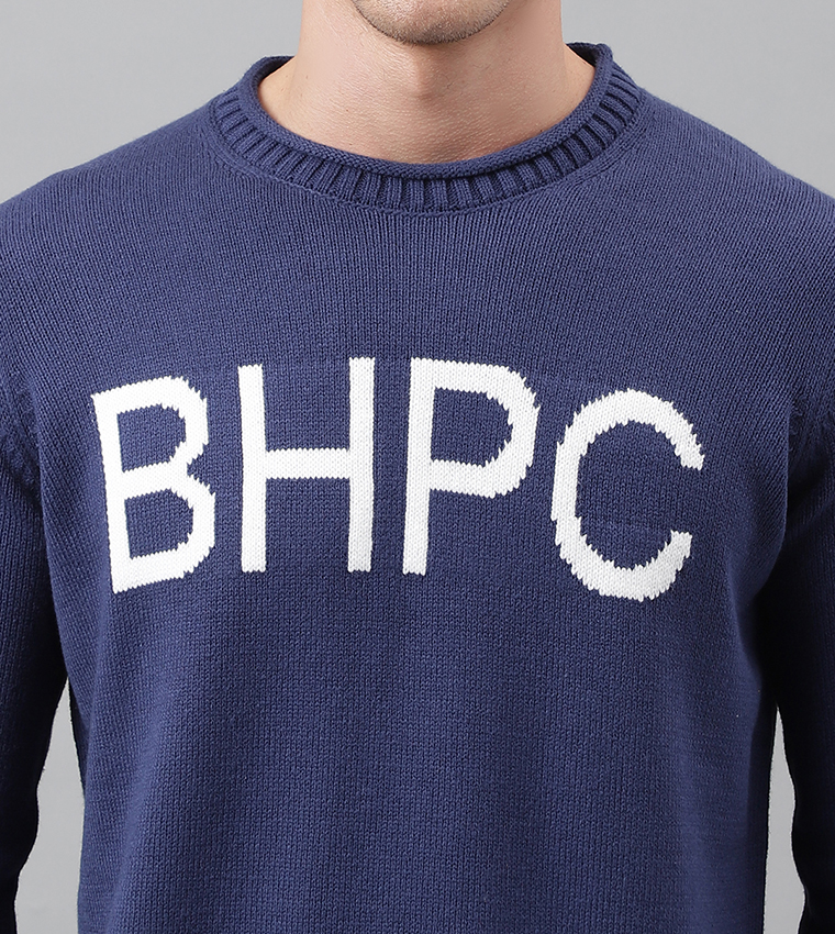Logo Knitted Long Sleeves Sweater