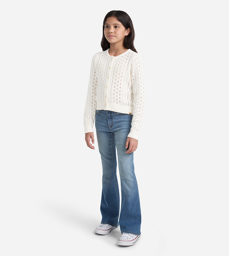 Cable Knit Cropped Cardigan
