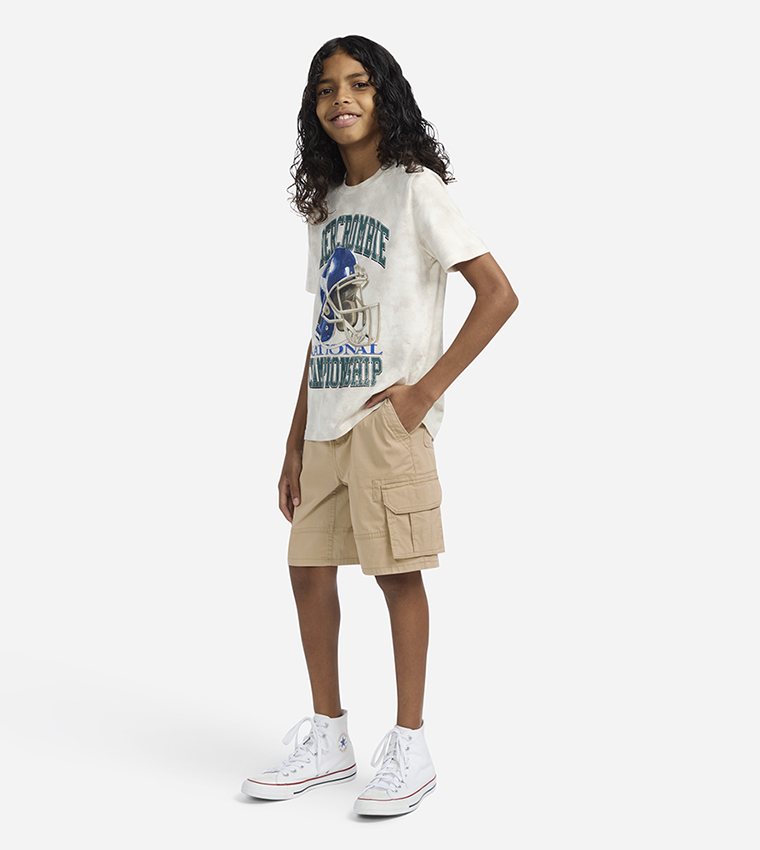 Solid  Baggy Cargo Shorts