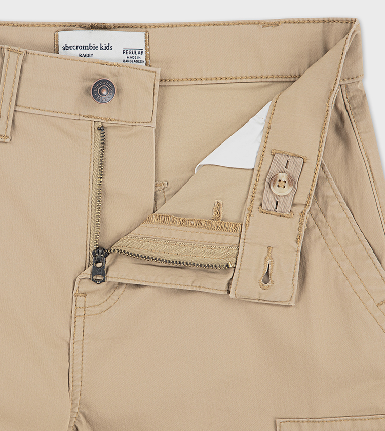 Solid  Baggy Cargo Shorts