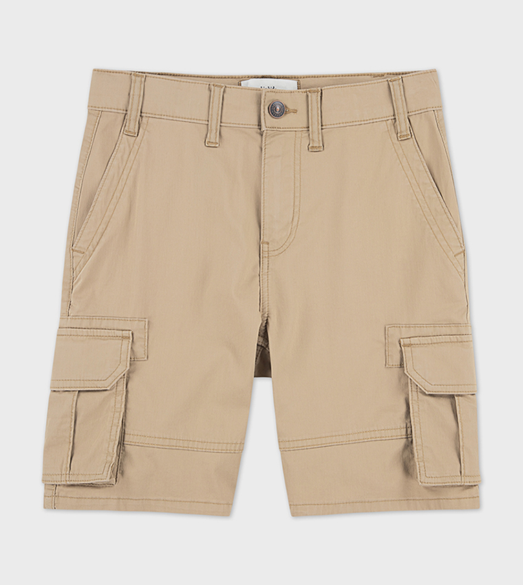 Solid  Baggy Cargo Shorts